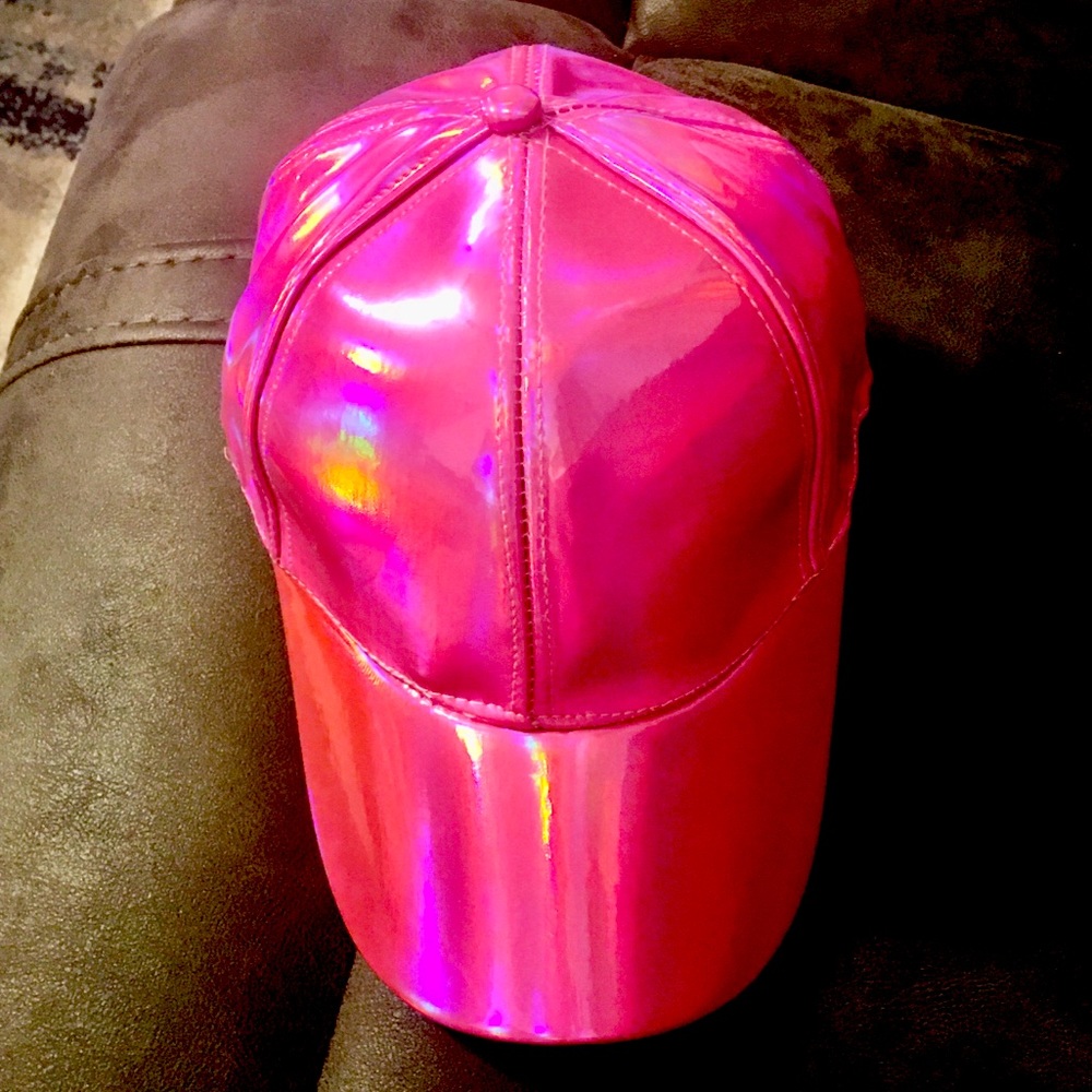 ATTENTION GRABBING HOLOGRAPHIC HOT PINK CAP